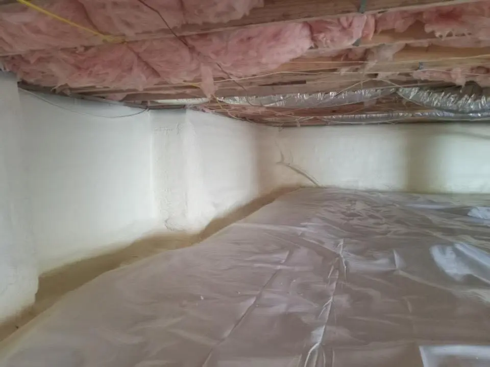 Crawl space encapsulation with closed-cell spray foam for Spray Foam Roofing in Springfield